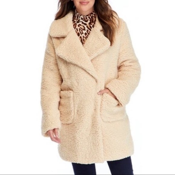 C&C California Women's Notch Collar Teddy Coat XL - Picture 1 of 7